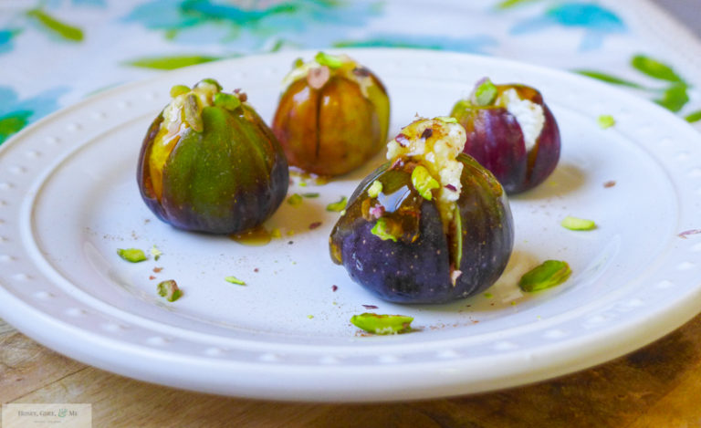 Ricotta, Honey, & Pistachio Fig & Peach Bites